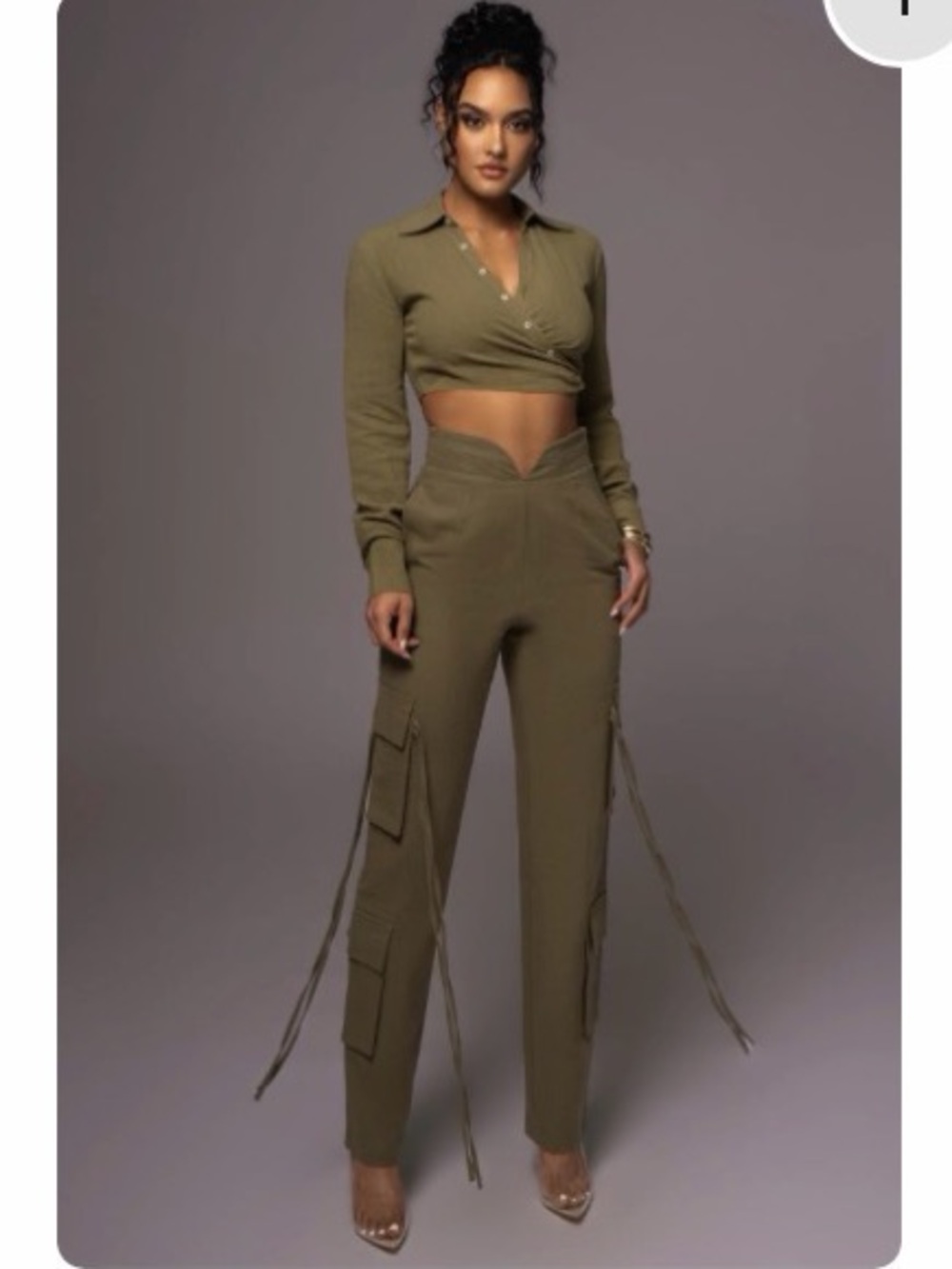 JLUXLABEL olive Better Half linen Utility pants